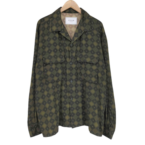 YVAM TOKYO ループカラー フラップポケット 総柄 シャツ メンズ JPN:48