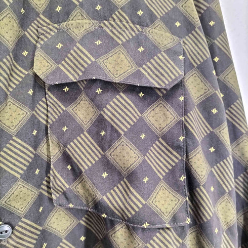 YVAM TOKYO ループカラー フラップポケット 総柄 シャツ メンズ JPN:48