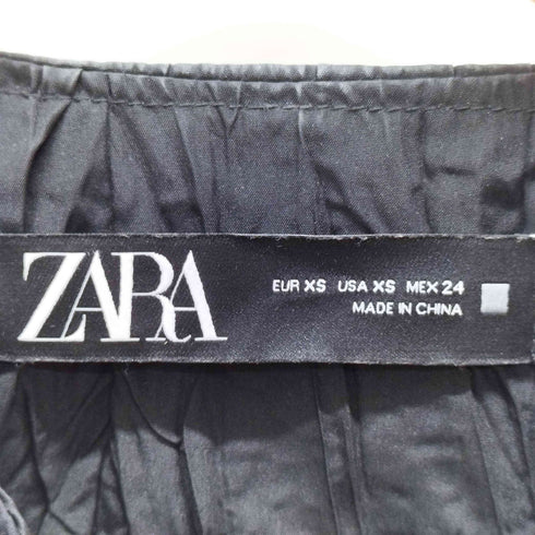 ザラ ZARA シワ加工 ノーカラー シャツジャケット レディース import:XS