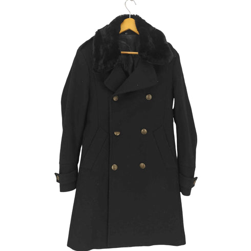 ザラ ZARA FABRICA TESSUTI ダブル チェスターコート レディース