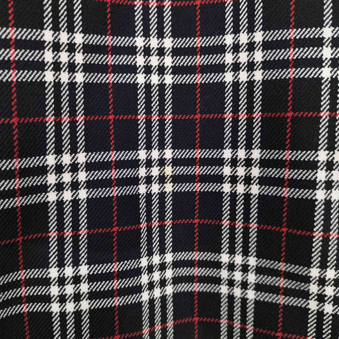 バーバリーブルーレーベル BURBERRY BLUE LABEL ウールナイロン チェック ストレートパンツ レディース 36