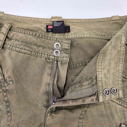 ディーゼル DIESEL 00s ダメージ加工 裾ドローコード フレア カーゴパンツ Y2K レディース 25