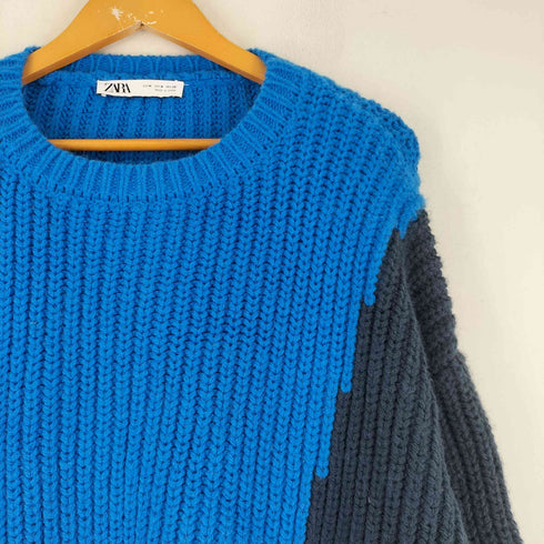 ザラ ZARA カラー切替え ニットセーター レディース import:M