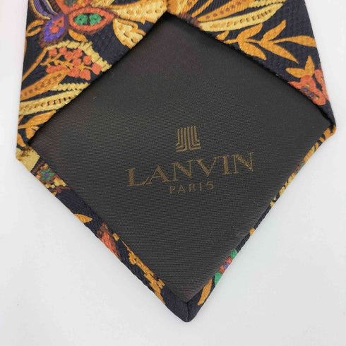 ランバンパリ LANVIN PARIS 総柄 シルクネクタイ メンズ