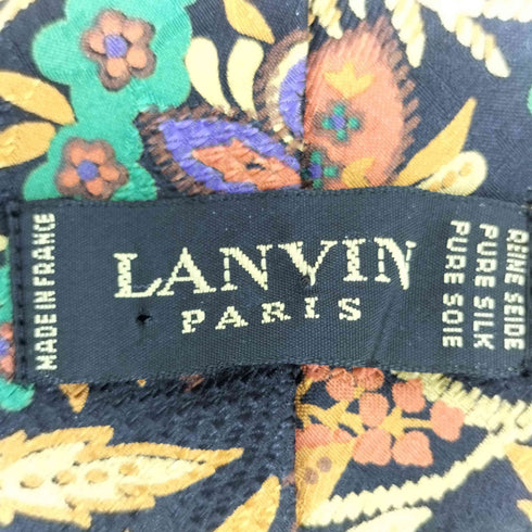 ランバンパリ LANVIN PARIS 総柄 シルクネクタイ メンズ