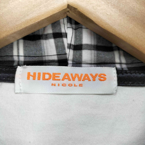 ハイダウェイニコル HIDEAWAYS NICOLE 裏地チェック フードカーディガン メンズ JPN:46