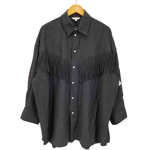 マウジー moussy FRINGE OVER フリンジ オーバー シャツ レディース FREE