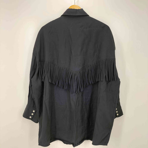 マウジー moussy FRINGE OVER フリンジ オーバー シャツ レディース FREE