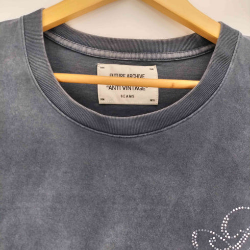 ビームス BEAMS FUTURE ARCHIVE ANTI VINTAGE FADE RHINE STONE T-SHIRTS メンズ