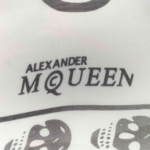 アレキサンダーマックイーン Alexander McQueen イタリア製 スカル シルク スカーフ Y2K メンズ