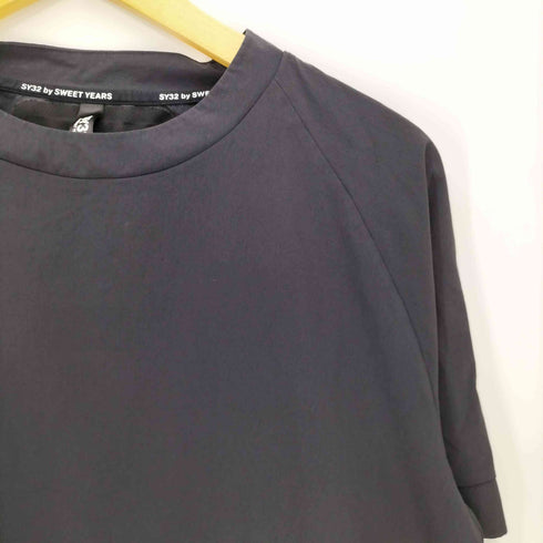 エスワイサーティトゥー SY32 by SWEET YEARS ナイロン ゴルフ サイドジップ S/S トップス メンズ import:M