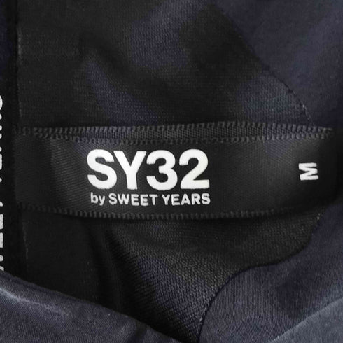 エスワイサーティトゥー SY32 by SWEET YEARS ナイロン ゴルフ サイドジップ S/S トップス メンズ import:M