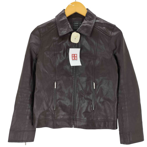 コムサ COMME CA 00s PIG LEATHER 豚革 ボックス レザー ジャケット レディース 7