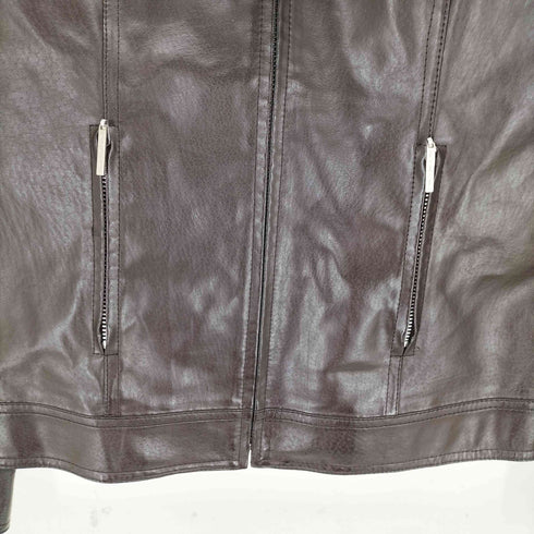 コムサ COMME CA 00s PIG LEATHER 豚革 ボックス レザー ジャケット レディース 7