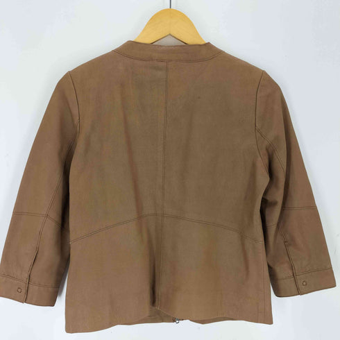 ギャップ Gap GOAT LEATHER 山羊革 シングル ライダース レディース S