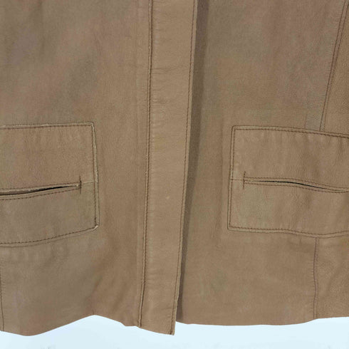 ギャップ Gap GOAT LEATHER 山羊革 シングル ライダース レディース S
