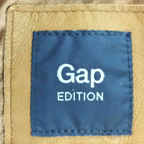 ギャップ Gap GOAT LEATHER 山羊革 シングル ライダース レディース S
