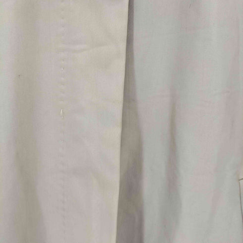 マックスマーラ MAX MARA MADE IN ITALY 白タグ 裏地総柄 レザー切替 スタンドカラー ロングコート レディース J 42