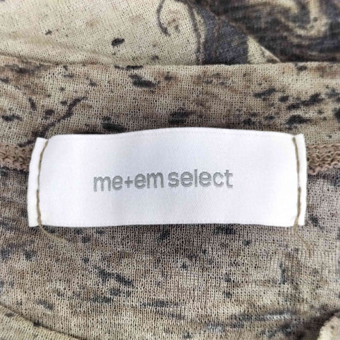 ミームセレクト me+em select ニュアンスマーブルシースルートップス レディース FREE