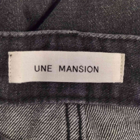 ユヌマンション UNE MANSION サイドフリンジストレートデニムワイドパンツ レディース JPN:L