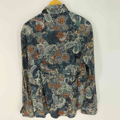 ザラ ZARA ペイズリー 総柄 レーヨン シャツ メンズ import:M