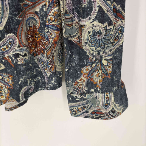 ザラ ZARA ペイズリー 総柄 レーヨン シャツ メンズ import:M