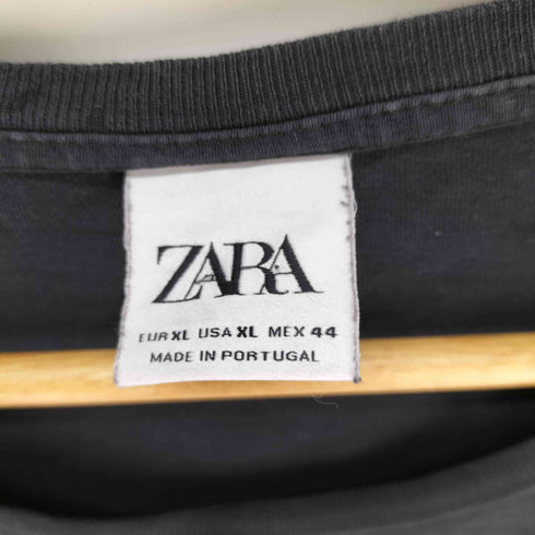 ザラ ZARA スカルプリント クルーネック Tシャツ Y2K メンズ import:XL