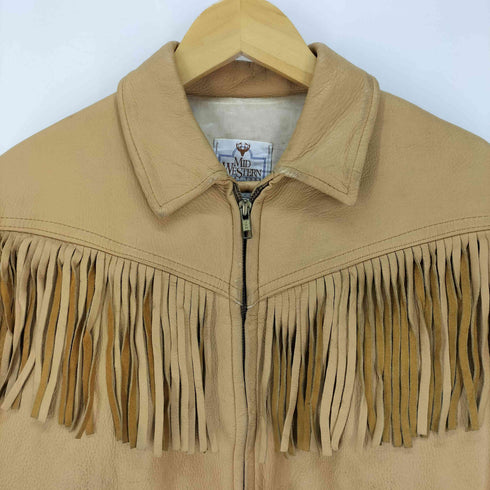 MID WESTERN USA製 DEERSKIN 鹿革 フリンジ ジップ ウエスタン ジャケット メンズ US:40
