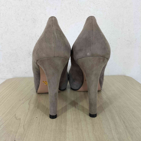 プラダ PRADA スエード タッセル ハイヒール レディース 38 1/2