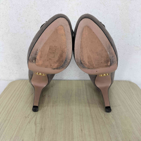 プラダ PRADA スエード タッセル ハイヒール レディース 38 1/2