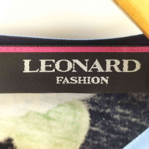 レオナール LEONARD 花柄 フラワー プリント 半袖 トップス レディース 42