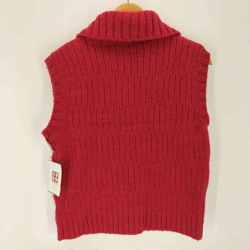 スポーツマックスコード SPORTMAX CODE ハーフジップ ノースリーブ ハイネック ニット レディース L