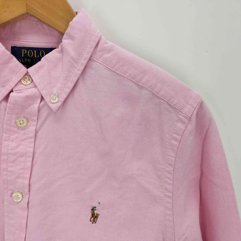 ポロラルフローレン POLO RALPH LAUREN スモールポニー刺繍 ボタンダウン 長袖 シャツ レディース L/G