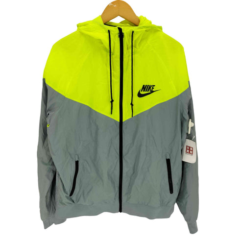 ナイキ NIKE ロゴ プリント ナイロン ジップアップ ジャケット メンズ L