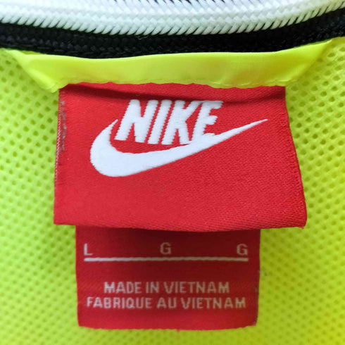 ナイキ NIKE ロゴ プリント ナイロン ジップアップ ジャケット メンズ L