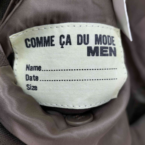 コムサデモードメン COMME CA DU MODE MEN イタリア製 ウール ダブルブレスト テーラードジャケット & ウール ストレート スラックス セットアップ メンズ