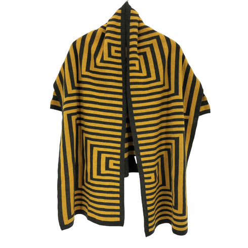 イッセイミヤケミー ISSEY MIYAKE me ボーダー ニットポンチョ マフラー セット レディース