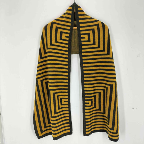 イッセイミヤケミー ISSEY MIYAKE me ボーダー ニットポンチョ マフラー セット レディース