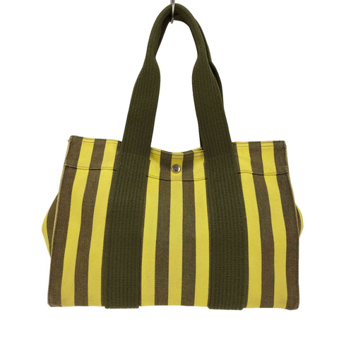 マークジェイコブス MARC JACOBS ストライプ キャンバス ハンドバッグ レディース