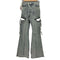 グレイル GRL サイドカット アウトリボン フレアデニムパンツ レディース import:S