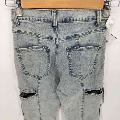 グレイル GRL サイドカット アウトリボン フレアデニムパンツ レディース import:S