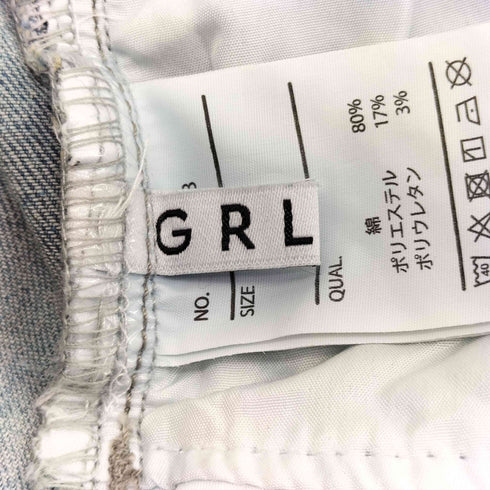 グレイル GRL サイドカット アウトリボン フレアデニムパンツ レディース import:S