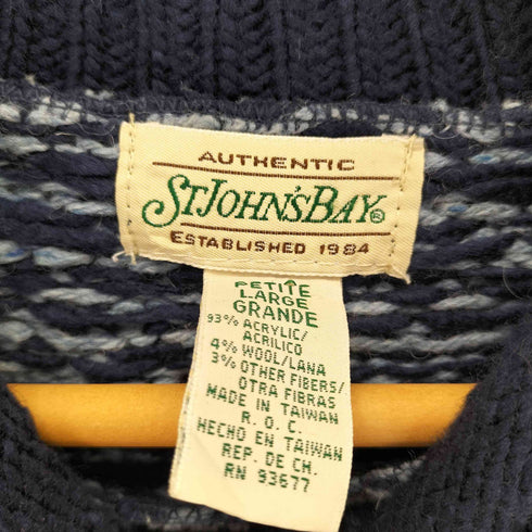 セントジョンズベイ STJOHNS BAY 80-90s ノルディック柄 ラウンドニット レディース JPN:L