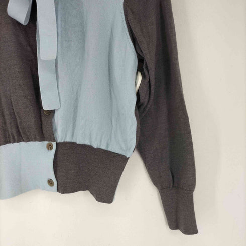 ファーファー furfur Bi-Color Bowtie Cardigan バイカラー ボウタイ カーディガン レディース ONE SIZE