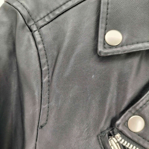 ユニクロ UNIQLO フェイクレザー ダブルライダースジャケット レディース JPN:M