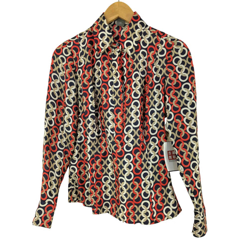 ANN TAYLOR シルク100 総柄 ブラウス レディース 4P