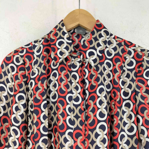 ANN TAYLOR シルク100 総柄 ブラウス レディース 4P