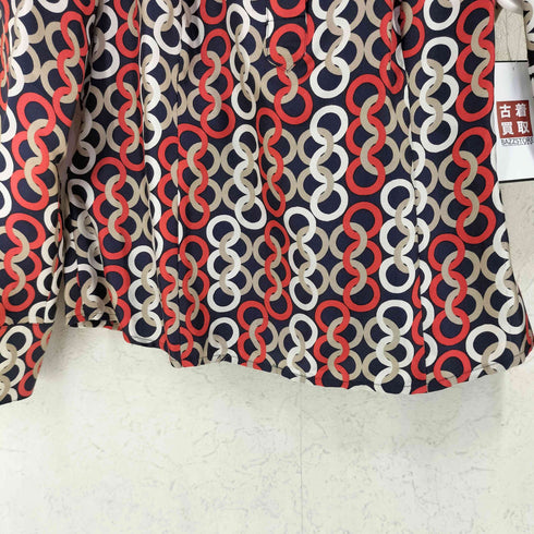 ANN TAYLOR シルク100 総柄 ブラウス レディース 4P