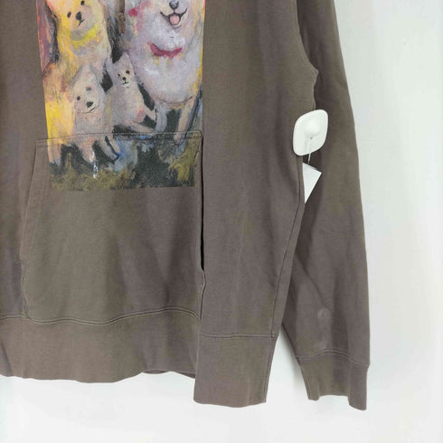 ユナイテッドアスレ UNITED ATHLE ドッグプリント プルオーバーパーカー レディース JPN:M