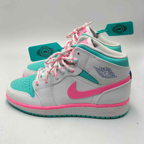 ジョーダンブランド JORDAN BRAND 20SS GS Air Jordan 1 Mid White Pink Green Soar レディース JPN:23.5